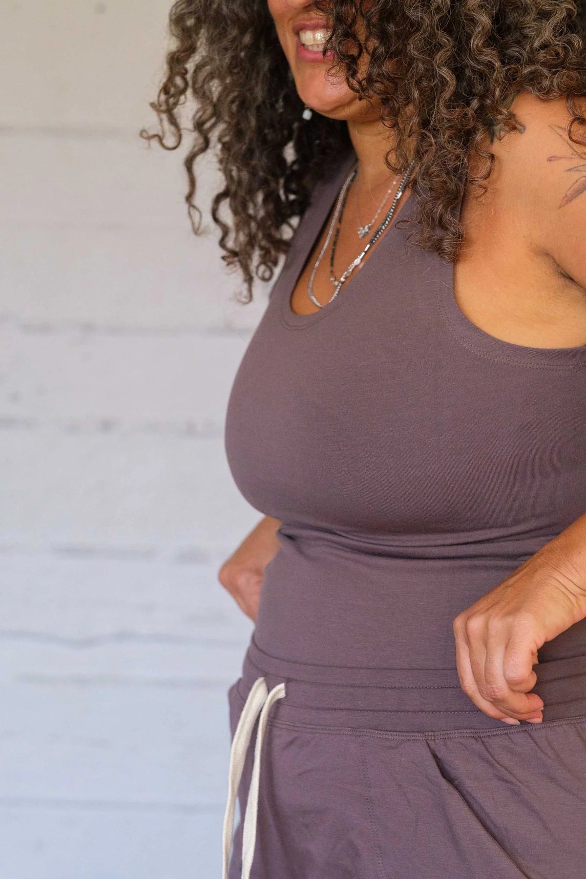 Ripple Soft Modal V Back Tank Top