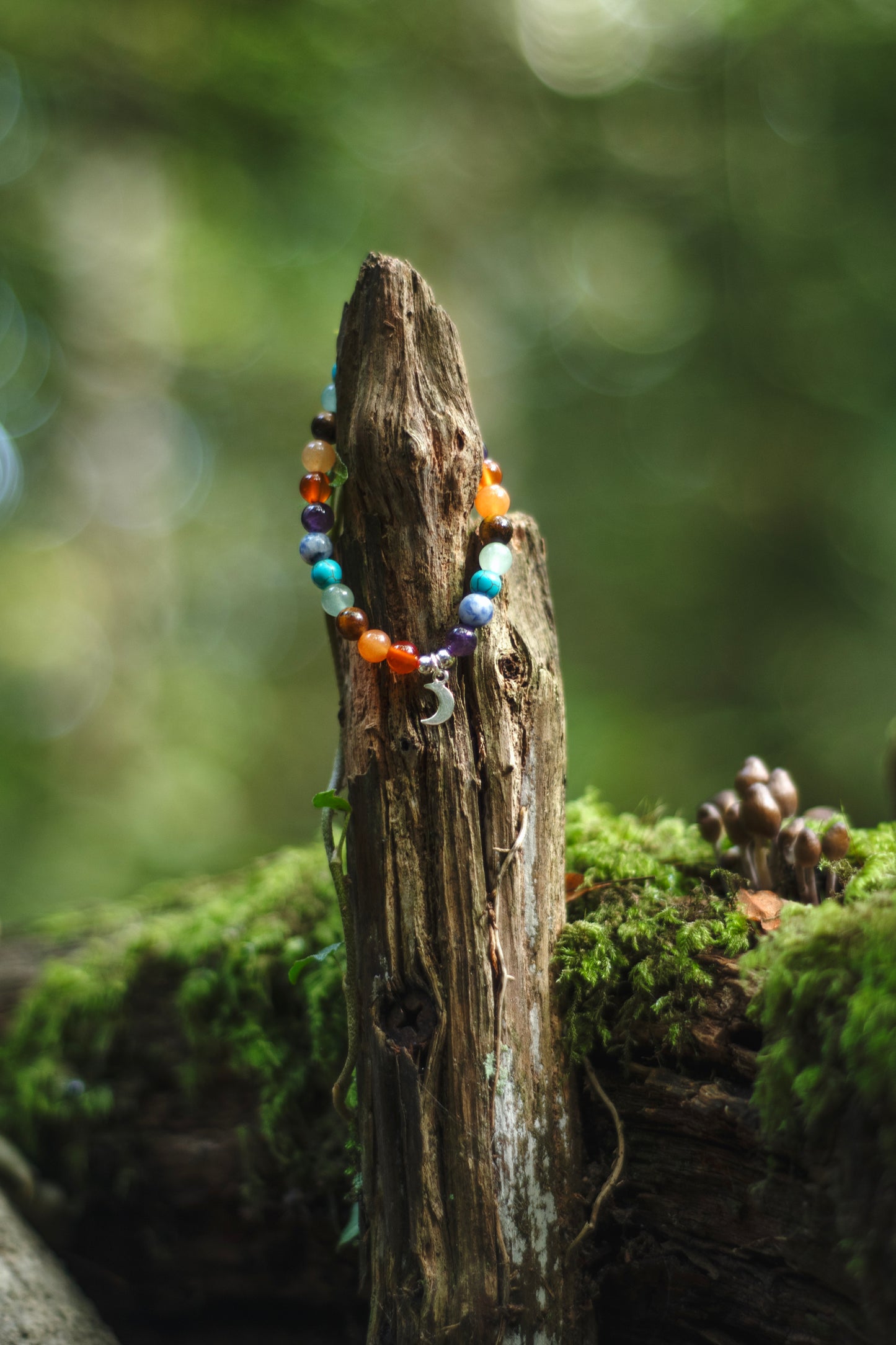 Stone+Halo Gemstone Bracelets