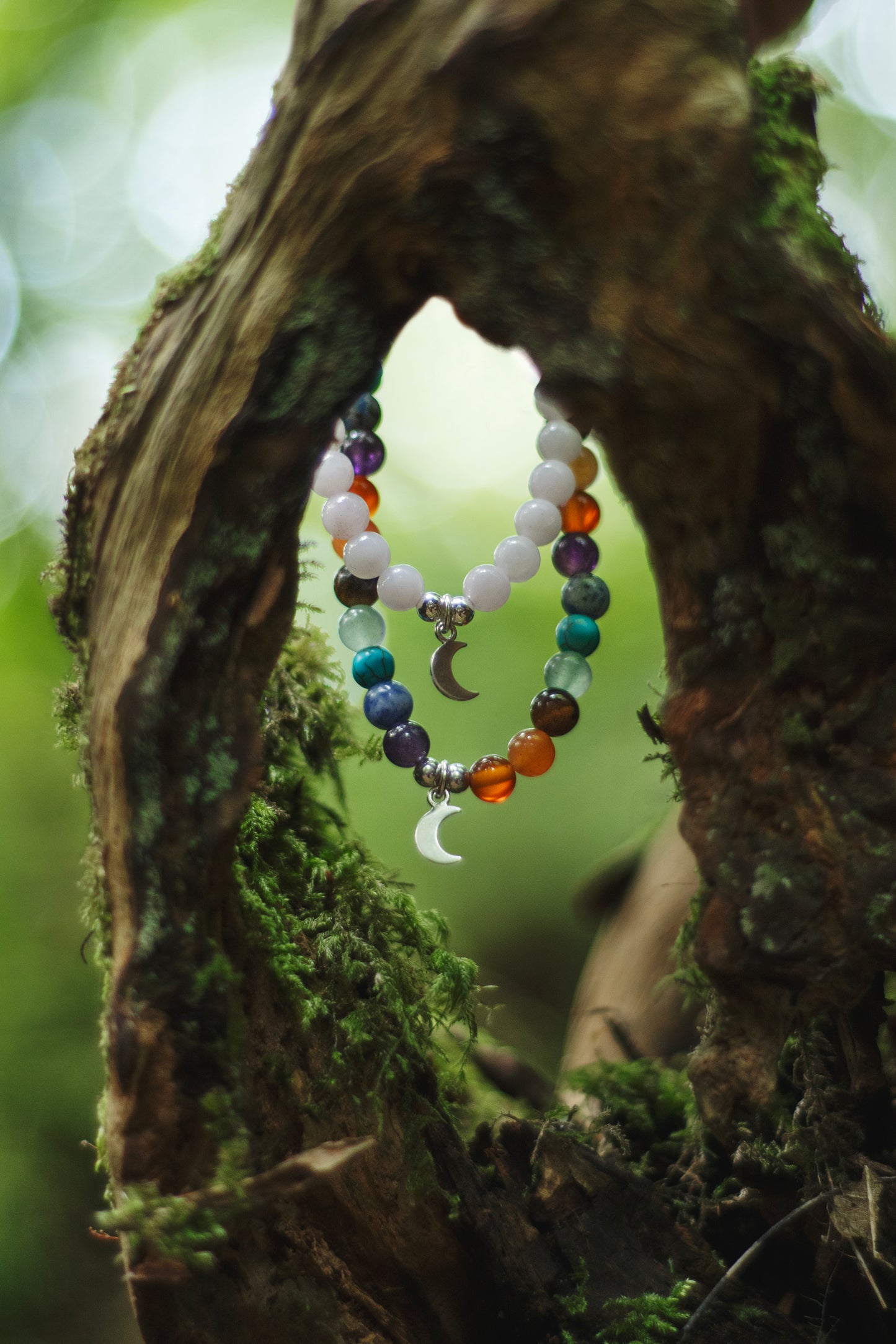 Stone+Halo Gemstone Bracelets