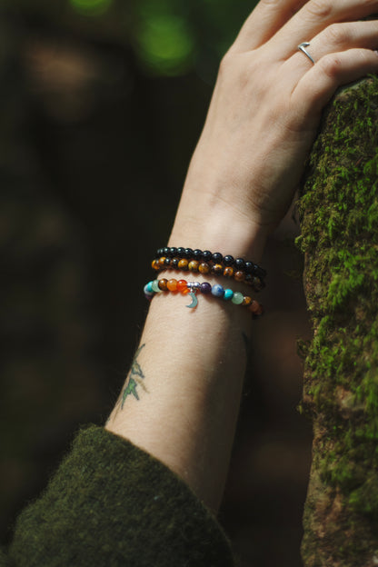 Stone+Halo Gemstone Bracelets