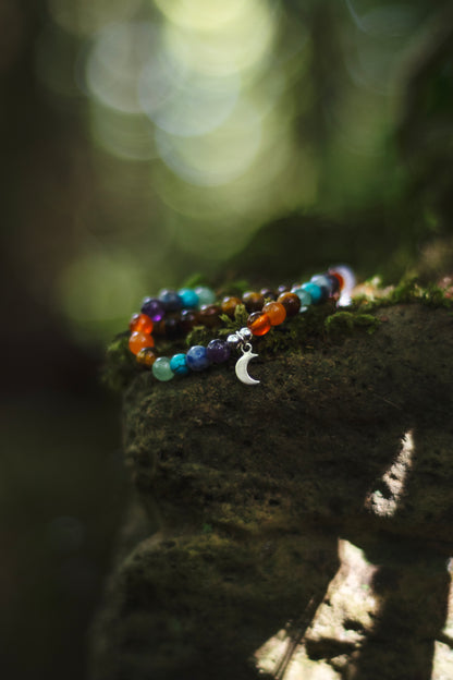 Stone+Halo Gemstone Bracelets