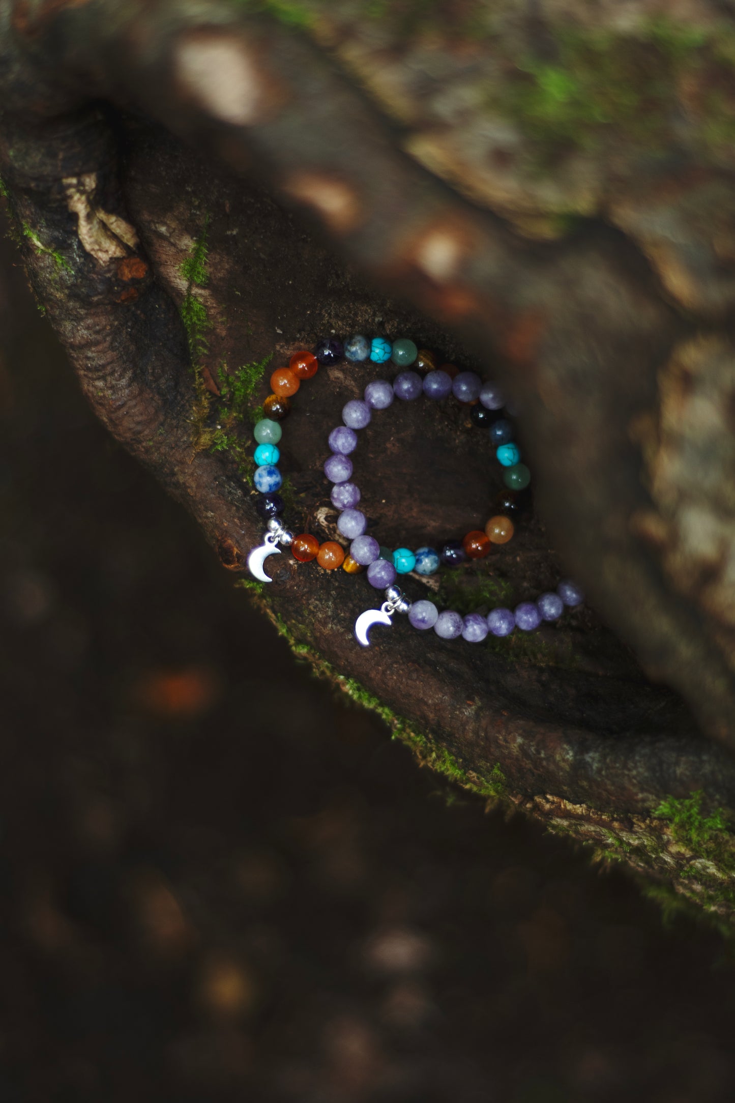 Stone+Halo Gemstone Bracelets